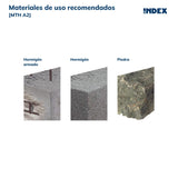 Anclaje macho para cargas altas en hormigón no fisurado Homologado ETE Opción 7. Eje Inoxidable A2. Clip Inoxidable A2. - MEDIDA: M16 x 145 Ø16 - Unid: 25