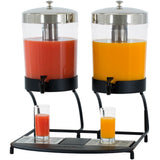 CASSELIN CDJ82 Dispensador de Jugo Doble 2x8L, Stainless Steel