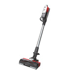 Hoover HF9 Home HF910H, Aspiradora Escoba sin Cable, sin Bolsa, 3 en 1, Escoba, de Mano y Vertical, Cepillo Antienredos, Autonomía 30 min, Color Gris/Rojo