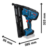 Bosch Professional 18V System clavadora madera batería GNH 18V-64 MD (modo disparo por impacto simple, apto para clavos: 32-64 mm, 1,8 mm y ángulo de clavado de 34°, sin baterías ni cargador)