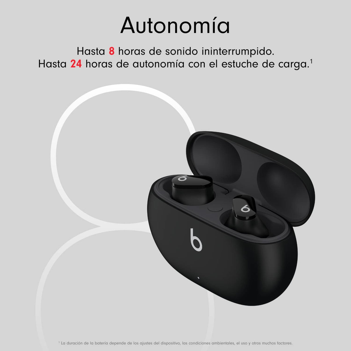 Beats Studio Buds – Auriculares intraurales Totalmente inalámbricos con cancelación del Ruido – Auriculares Bluetooth Resistentes al Sudor, compatibles con Apple y Android – Negro
