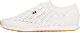 Tommy Hilfiger Runner Sneaker Mujer Low Profile con malla, Blanco (Ecru), 40
