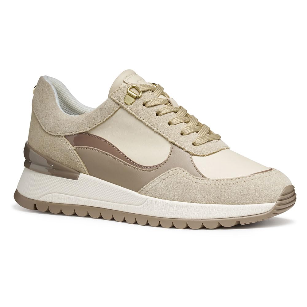 Geox D Desya, Zapatillas Mujer, Beige, 38 EU