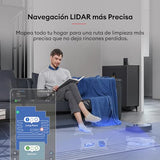 Ultenic MC1 Robot Aspirador y fregasuelos con Mopa Giratoria Doble, Funciones Automáticas: Vaciado, Lavado, Secado, Limpieza de la Base, Navegación LIDAR, 200 min, 5000Pa, WiFi/App/Alexa/Siri/IFTTT