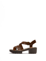 Fly London ERIA536FLY, Sandalias Mujer, Camel, 38 EU
