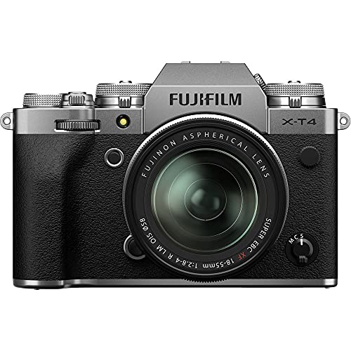 Fujifilm X-T4 - Kit de cámara con objetivo XF18-55/2.8-4, Color Plateado