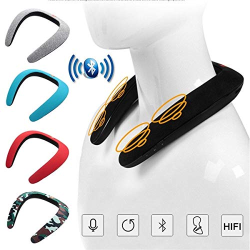 Altavoz de Hombro para Samsung Galaxy Note 9 Smartphone Música Inalámbrico Cuello Bluetooth (Negro)