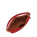 Fossil Jolie Bolso cruzado de piel rojo para mujer, Rojo oscuro
