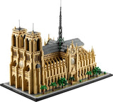 LEGO Architecture Notre Dame de París Maquetas para Construir para Adultos, Set de Arquitectura de Catedral, Recuerdo de Historia de Francia, Regalo para Hombres, Mujeres, Padres y Madres 21061