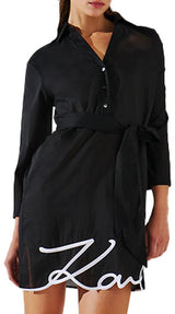 KARL LAGERFELD B.V Lagerfeld, Women's, Karl DNA Signature Beach Dress Sunsuit, Negro, S Mujeres
