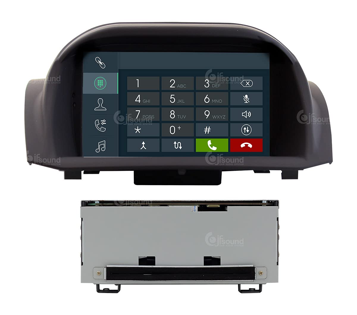 Autorradio de Ajuste Personalizado para Ford Fiesta 6° Serie Restyling Android GPS Bluetooth WiFi Dab USB Pantalla táctil Full HD 7" procesador de 8 núcleos y comandos de Voz