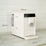 Incapto Aura Cafetera Superautomática | 19 Bares | Botón Doble Espresso | Cafetera de Grano Compacta y Diseño Elegante | Molinillo Regulable | Limpieza automática | Múltiples recetas (Blanco)