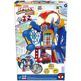 SPIDEY AND HIS AMAZING FRIENDS Marvel Aracnocuartel de los Web-Spinners - Set de Juego Infantil con Figura de Spidey, vehículo y Accesorios