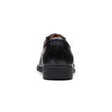 Clarks Whiddon Plain, Oxford Plano Hombre, Piel Negra, 49.5 EU