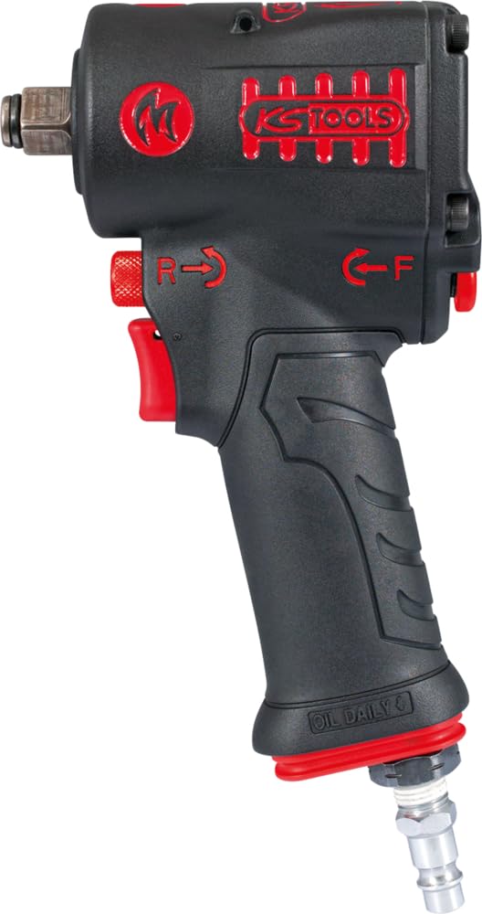 KS Tools 515.1270 1/2" Atornillador de impacto neumático de alta potencia miniMONSTER con 1.390 Nm