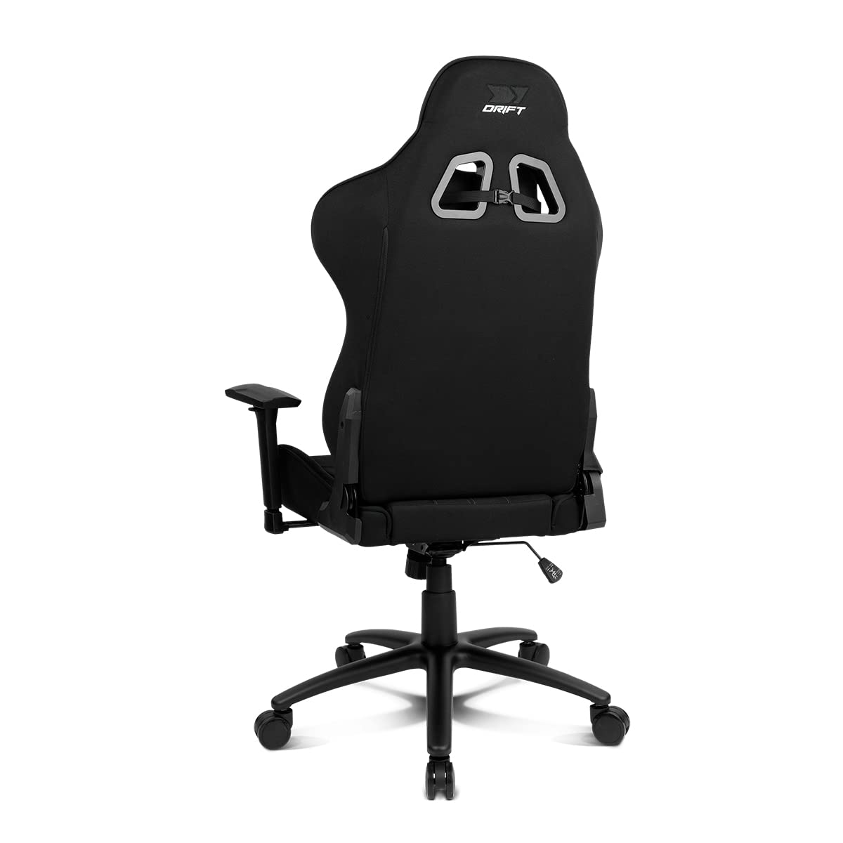 DRIFT GAMING DR110 - Silla Gaming Profesional, Tejido Fabric Alta transpirabilidad, reposabrazos 4D, Ruedas silenciosas, pistón Clase 4, inclinación, cojín Lumbar y Cervical, Color Negro