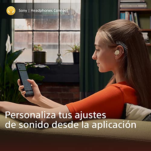 Sony Auriculares LinkBuds S True Wireless Noise Cancelling, Ultraligeros para llevarlos cómodamente Todo el día, Calidad de Llamada cristalina, hasta 20 H de batería con Estuche de Carga, Crudo