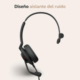 Jabra Evolve2 30 SE - Auriculares con Cable para micrófono con cancelación de Ruido, cancelación de Ruido