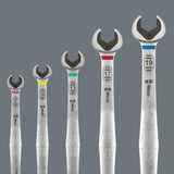 Wera 6007 Joker 5 Set 1 Juego de llaves carraca combinadas de boca y anillo, 5 piezas