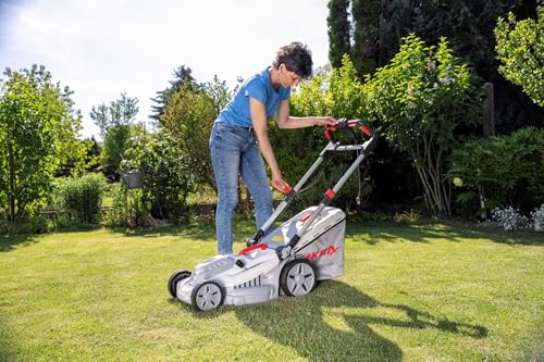 IKRA cortacésped eléctrico IERM 2043 T, 2000W, 5 posiciones de ajuste de altura de corte 30-75mm, ancho de corte 43cm