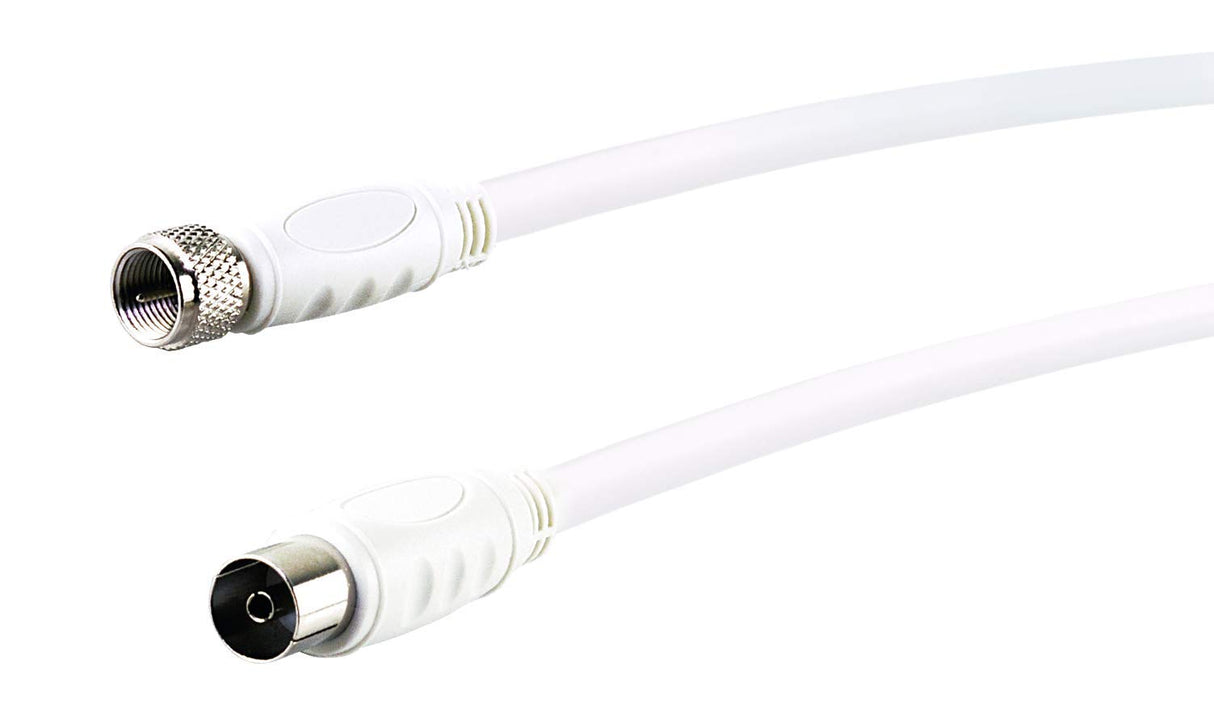 Schwaiger kvckhq191532 Sat de Cable Adaptador 90 dB, Conector F, IEC Hembra, 1,5 m, Color Blanco