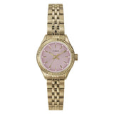 Timex Trend TW2W90800 - Reloj de Mujer 25 mm, Brazalete de Acero Inoxidable en Tono Dorado, Esfera Rosa y Caja en Tono Dorado
