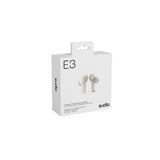 Sudio E3 White, in Ear, True Wireless, Splash Proof, IPX4, Bluetooth v5.3, USB-C, 6 h de Tiempo de reproducción