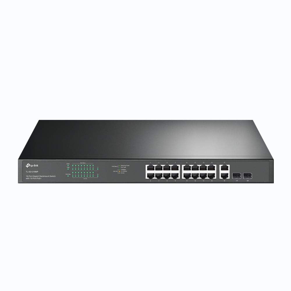 TP-LINK 18-Port Gigabit Rackmount Switch with 16-Port PoE+