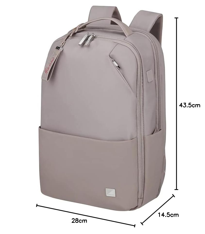 Samsonite Workionist - Mochila para laptop con compartimento de ropa de 15.6 pulgadas, 43 cm, 17.5 L, rosa (cuarzo)