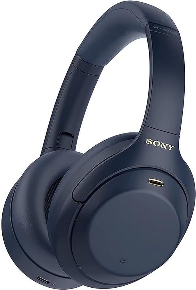 Sony WH1000XM4L.CE7 Auriculares inalámbricos circumaurales con cancelación de Ruido, Autonomía de 30 Horas, para Alexa, Siri y Asistente de Google con micrófono, Color Azul (Midnight Blue)