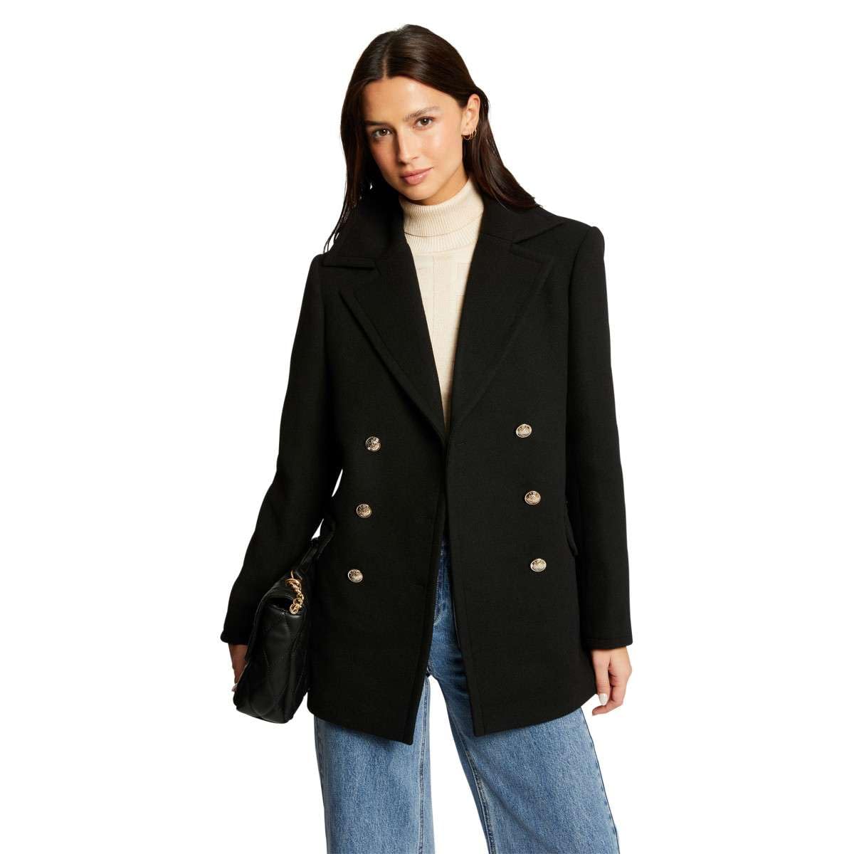 Morgan - Abrigo para mujer (talla 38), color negro, Negro, 38
