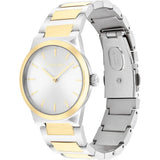Calvin Klein Reloj Mujer 25100113 Linear Elegance – Cuarzo, Caja de Acero Inoxidable 32 mm, Brazalete Metálico, Cristal Mineral, 3 ATM