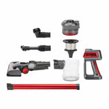 H.Koenig Aspirador de Mano y Escoba Inalámbrico Sin Bolsa UP810 PowerClean+ 2 Velocidades-Potente-Compacto-Ligero-Autónomo-Silencioso-120W-Multifunción, Rojo