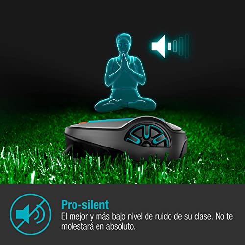 Gardena Robot cortacésped Smart SILENO Life 1500 m²: tecnología Lona AI, Control con aplicación, SensorControl, para Pendientes máx. 35 por ciento, Incl. Pasarela Inteligente, versión ES (19704-74)