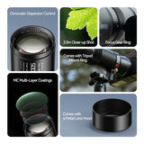 TTArtisan Teleobjetivo de Cuerpo metálico F6.3 de 500 mm Compatible con Montura GFX, Color Negro