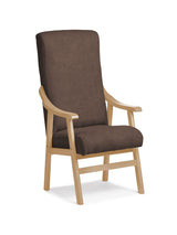 Abuelo a Gusto - Silla Brazos de Madera, Respaldo Recto, Ideal para Personas Mayores, Movilidad Reducida o Dolor Espalda. Usada en residencia y geriátricos. Tamaño: 57x69x116 cm. (Natural, Marrón)