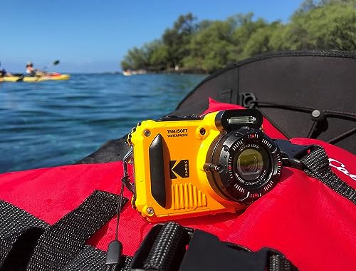 KODAK Pixpro WPZ2 - Cámara de Fotos Digital compacta (16 Mpx, Resistente al Agua y a los Golpes), Color Amarillo y Amarillo