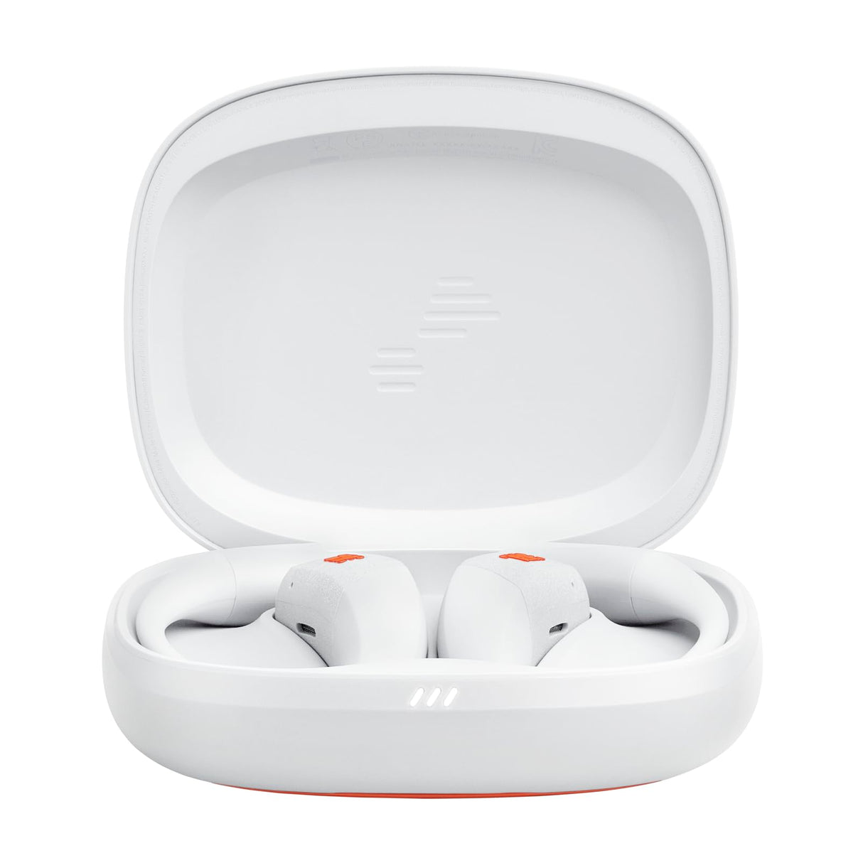 JBL Endurance Zone Auriculares Deportivos inalámbricos Abiertos True Wireless, diseño ergonómico de Gancho, OpenSound, 32 h de autonomía, Resistencia IP68, Google Finder, Blanco