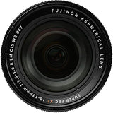 Fujifilm Fujinon - XF18-135mm F3.5-5.6 R OIS WR (Distancia Focal 18-135mm, Apertura f/3.5-5.6, Zoom óptico 7.5X,estabilizador óptico, diámetro: 67 mm), Negro