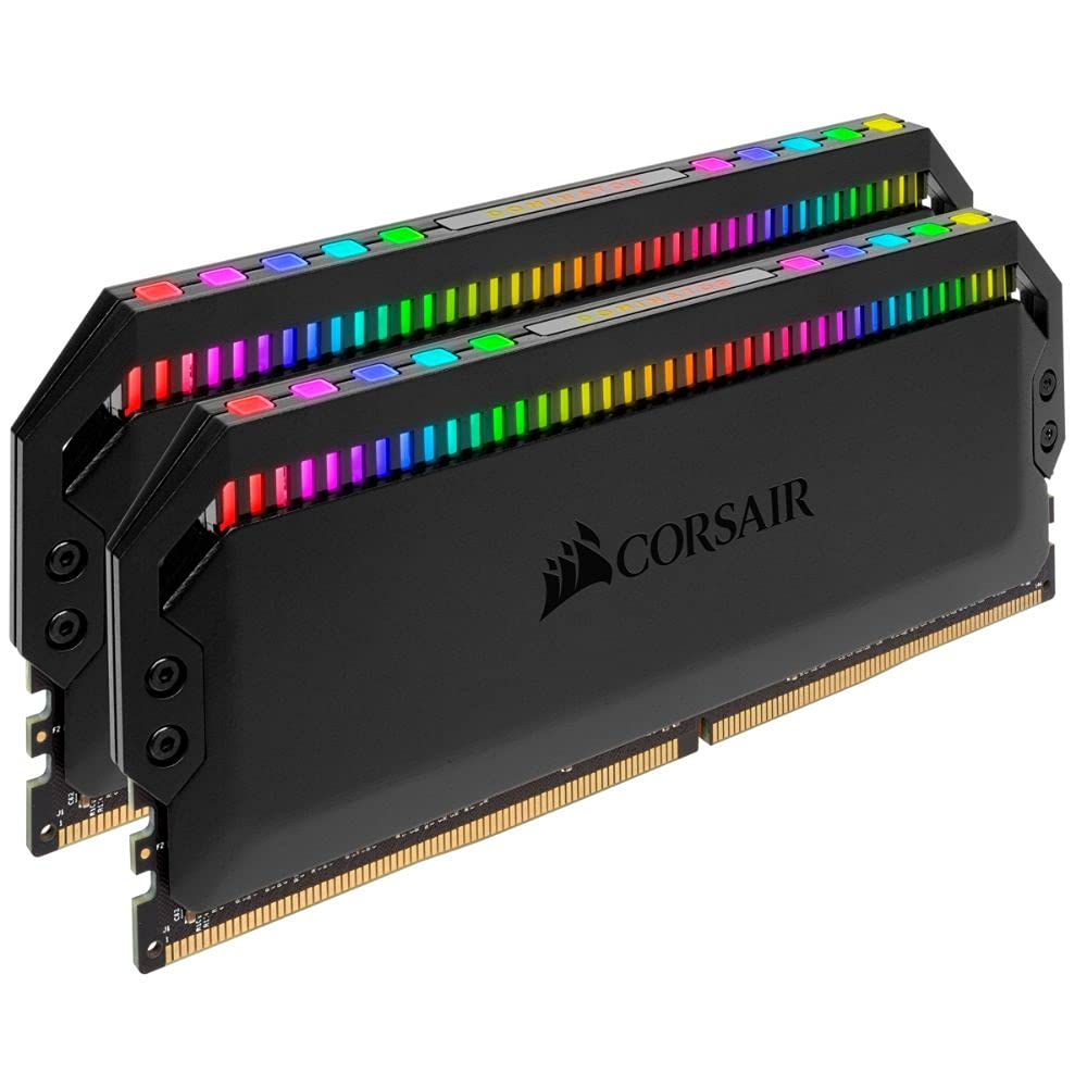 CORSAIR Dominator Platinum RGB 16GB (2x8GB) DDR4 3200 (PC4-28800) C16 1.35V Módulos de Memoria de Alto Rendimiento optimizados para AMD Ryzen - Negro
