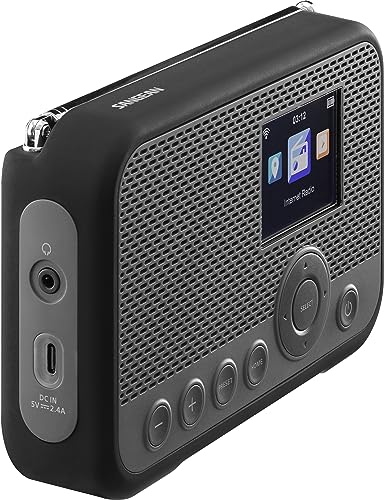 Sangean WFR-39 Radio por Internet con Dab+, FM, WiFi Gris-Negro
