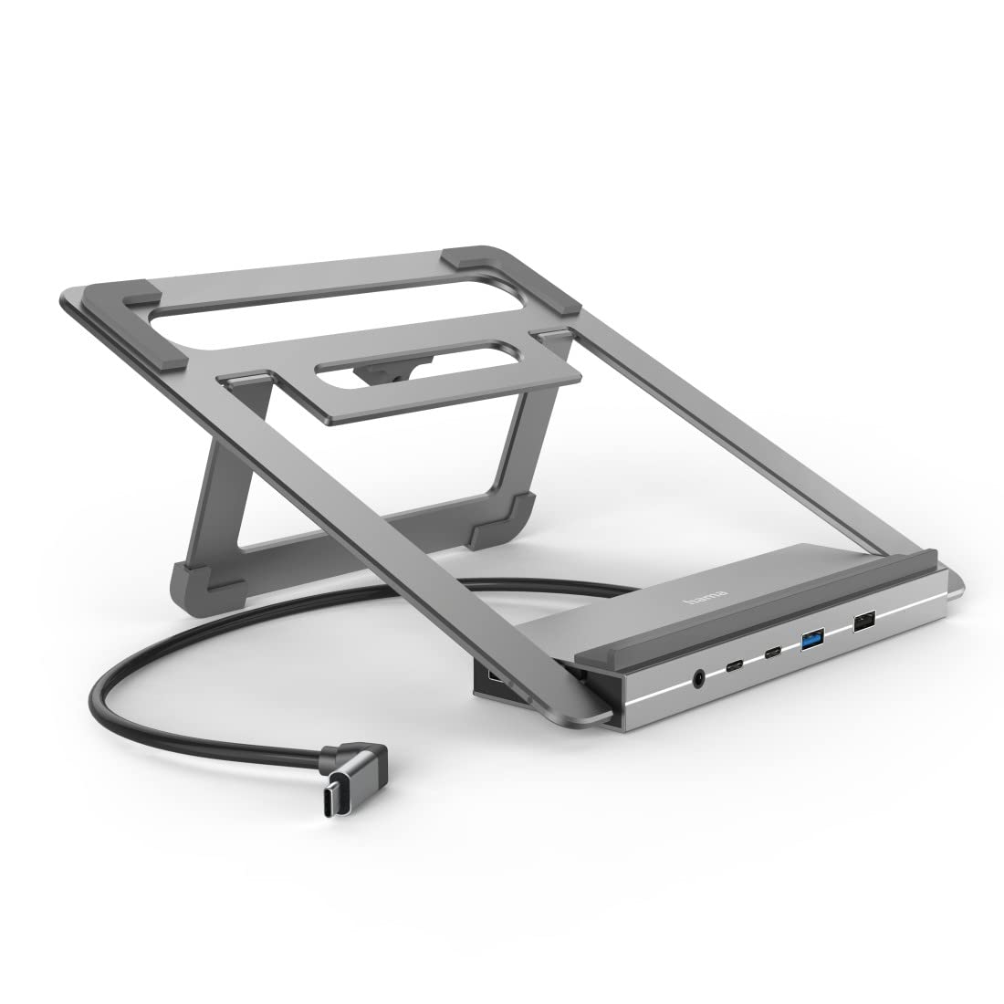 Hama | Docking Station USB-C 12 en 1 (12 Puertos, Max. Resolución: 4k, USB-A, USB-C, Ethernet, Audio 3.5mm) Gris