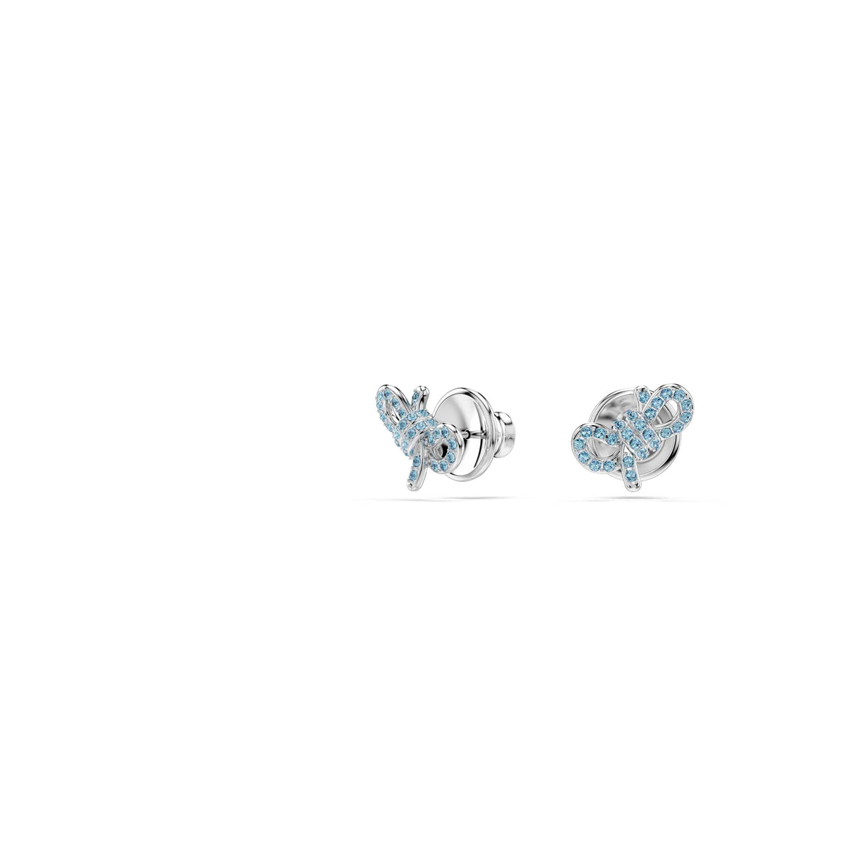 Swarovski Conjunto Lifelong Bow, Lazo, Azul, Baño de rodio