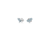 Swarovski Conjunto Lifelong Bow, Lazo, Azul, Baño de rodio