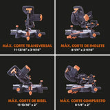 Evolution Power Tools - R210SMS-300+ Ingletadora deslizante multimaterial de 210 mm (230 V), con paquete plus, Corta acero dulce, aluminio, plástico, madera con clavos incrustados