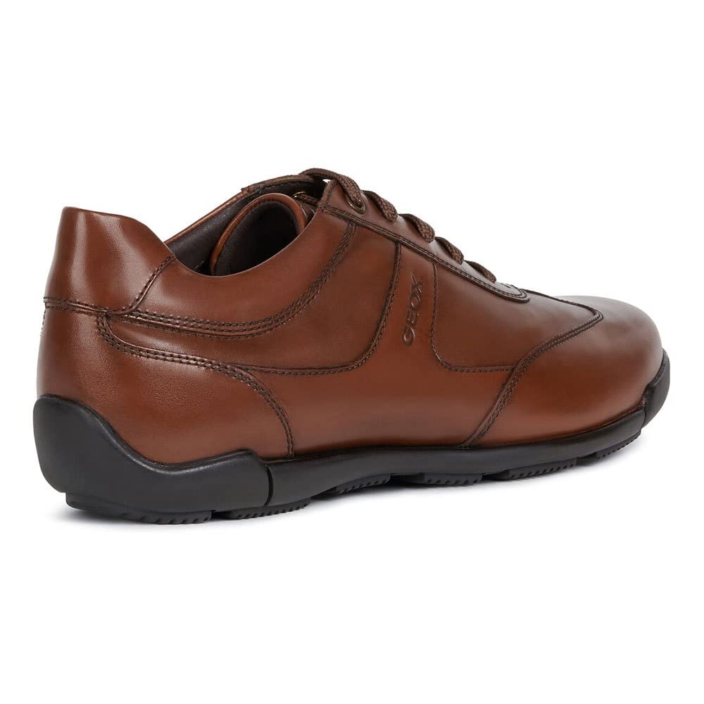 Geox U Edgware A, Sneakers Hombre, Marrón Cognac, 44 EU