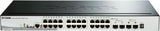 D-Link DGS-1510-28P/E, 28-Puertos Layer 2/3 Smart Managed Gigabit Stack Switch (24x 10/100/1000 Mbit/s PoE Puertos, 2X SFP, 2X 10G SFP+) - Cordon d'alimentation UE uniquement
