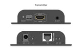DIGITUS HDMI IP PoE Extender Set – UHD 4k 60Hz – HDMI 2.0 – hasta 200 m de alcance – transmisor y receptor – hasta 253 receptores – CAT 6 – negro