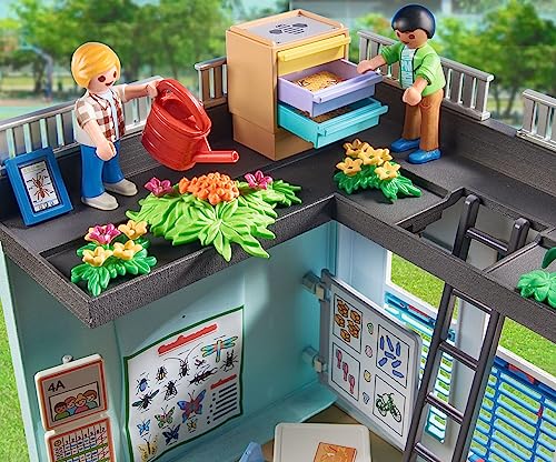 PLAYMOBIL City Life 71327 Colegio, Edificio Escolar sin barreras con Ascensor, Juguetes para niños a Partir de 4 años