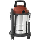 Toolcraft NTS-200 / TAWB-200 TO-7444734 NASS-/Trockensauger 18.5l Akku, ohne Ladegerät TO-7444734-Aspirador (18,5 L, sin batería, sin Cargador), Acero Inoxidable